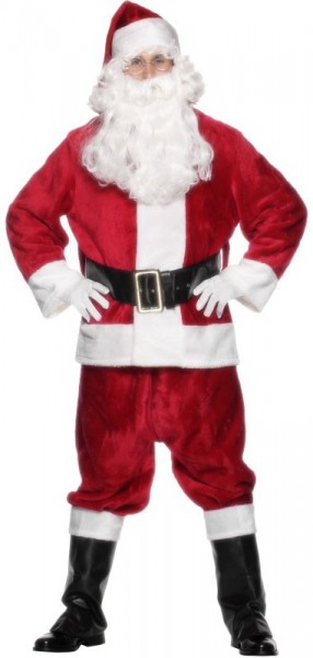 Plush Santa Claus costume 6 pieces