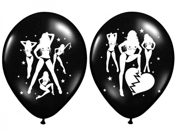 6 heiße Ballons schwarz-weiß 30cm 3