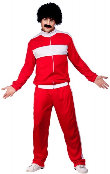 Costume de jogging rouge des années 80 Claudio