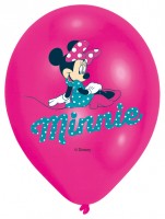 Vorschau: 6 Pinke Minnie Mouse Luftballons 27,5cm