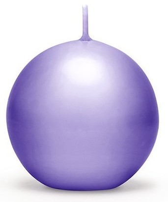10 ball candles Torino purple 6cm