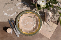 Preview: 10 plates Natural Wedding 21cm