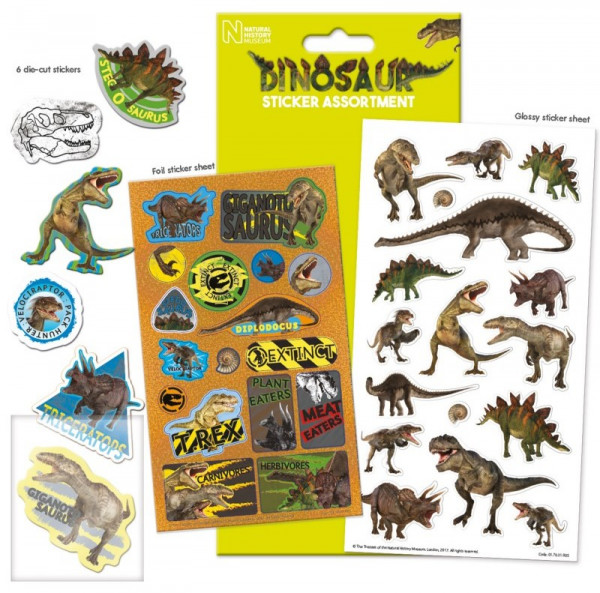 NHM Dinosaurier Stickerbögen