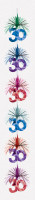 Wisząca dekoracja kaskadowa Kolorowa na 30. urodziny 210 cm
