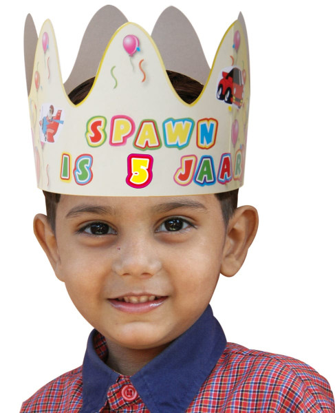 Party crown with stickers