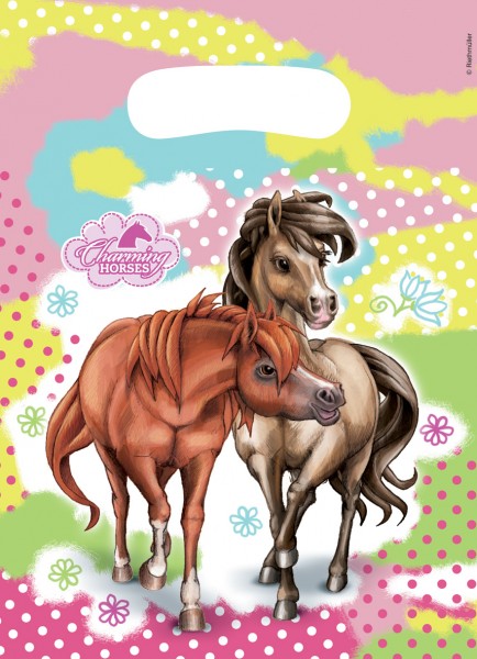 Par hästar Charming Horses presentpåse 31x18cm