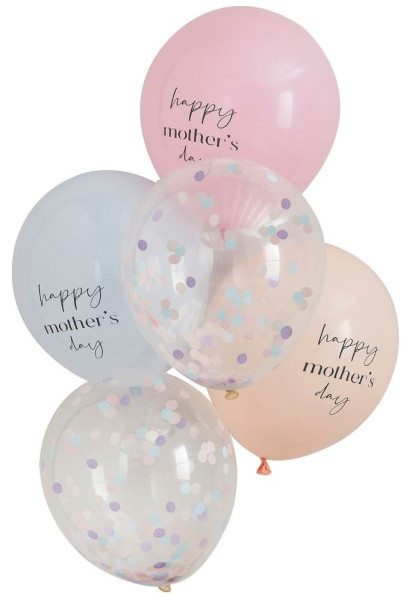 5 palloncini in lattice ecologico per la festa della mamma