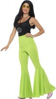 Preview: Neon green flared pants for women