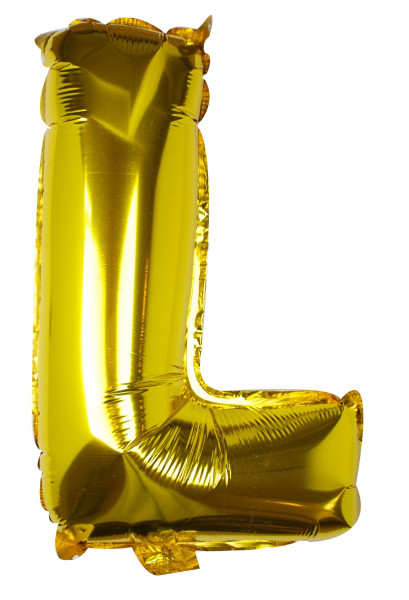 Guld bokstav L folieballong 40cm
