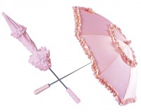 Liebevoller Barock Regenschirm Rosa