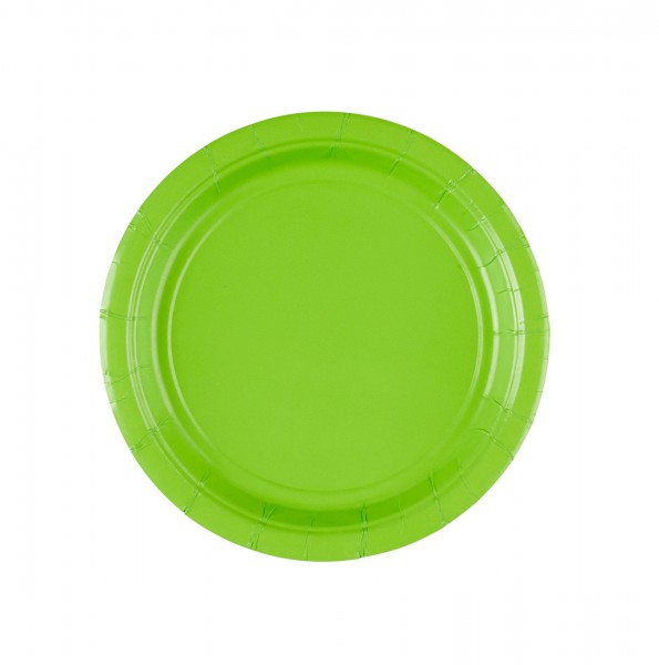 20 assiettes de fête vert kiwi