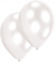 Vorschau: 10 Weiße Luftballons Partydancer 27,5cm