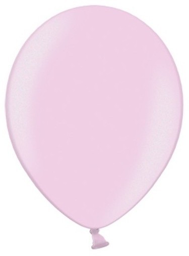 10 party star metallic balloons light pink 30cm