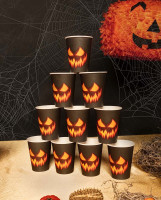 10 paper cups hell pumpkin 250ml