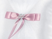 Vorschau: Süßes Ringkissen mit rosa Satinschleife 20x20cm
