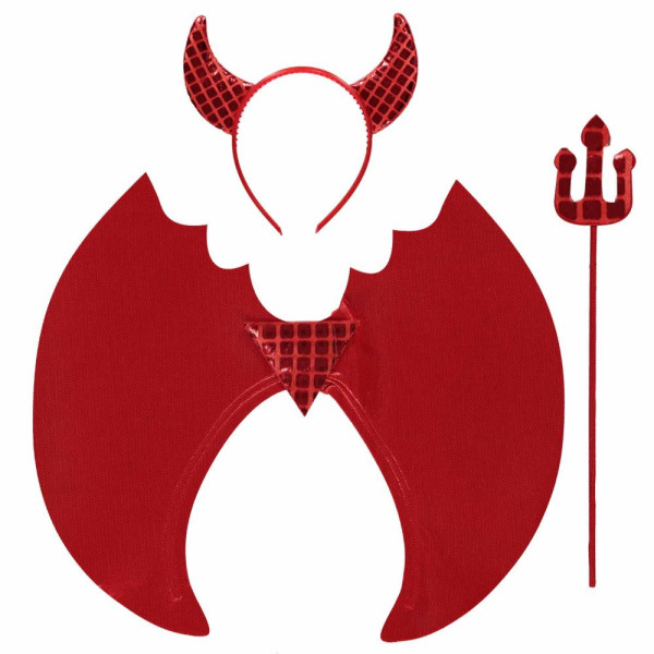 Set de disfraz de diablo rojo para adulto