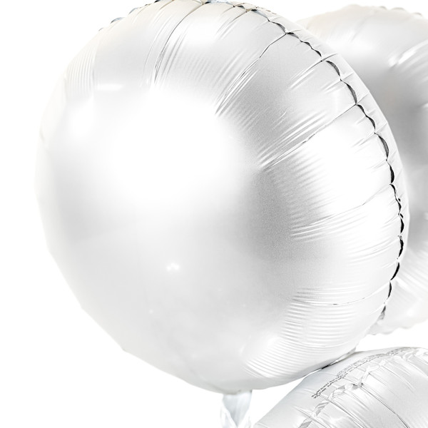 5 Heliumballons in der Box Weiß matt