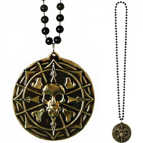 Pirate chain medallion with pearls