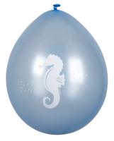 Vista previa: 6 globos Sirena Dorada 25cm