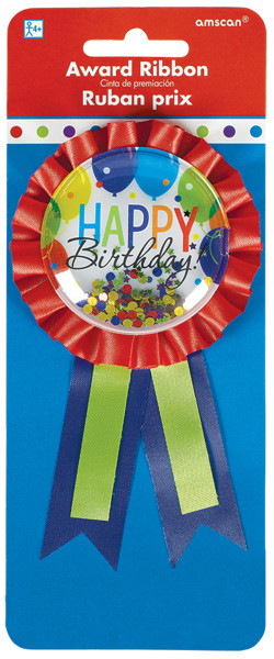 Botón de fiesta con globo de cumpleaños 7,9 x 14,6 cm