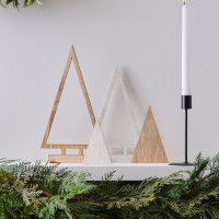 Aperçu: 4 sapins de Noël en bois