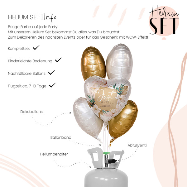 Modern Boho Wedding Ballonbouquet-Set mit Heliumbehälter 3