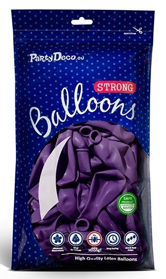 50 Partystar metallic Ballons lila 30cm 2