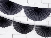 Anteprima: Ghirlanda di rosette Norma nero 3m x 30cm