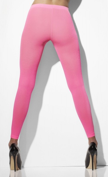 Opaque neon leggings pink