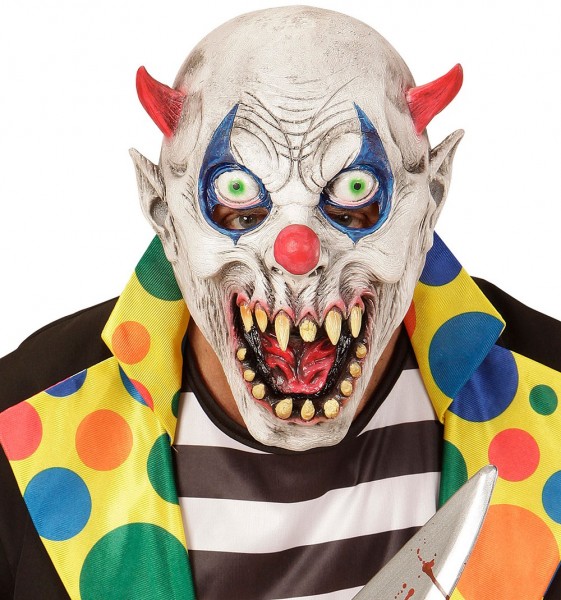 Devil clown Micha børnenes latexmaske 2