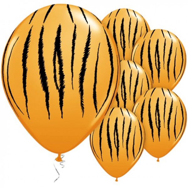 25 ballonnen met tijgerstrepen 28cm