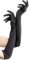 Zwarte pompeuze handschoenen 52cm