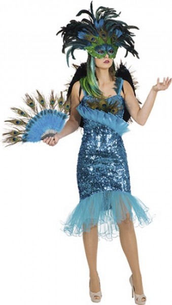 Kostium z cekinami Glamour Peacock dla kobiet