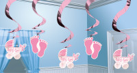 Baby Princess Swirl Hanging Decoration Pink