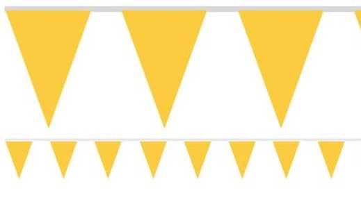 Guirnalda de banderines amarillos Garden Party 4,5cm