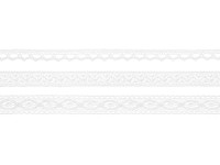 1,5m Vintage Spitzenband Marie weiß 3er Set