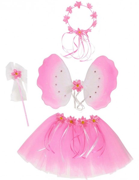 Pink fairy flowers set