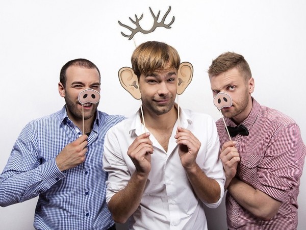 Photo box sign set with antlers, pig nose & ears 2