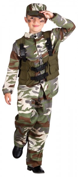 Militær camouflage børnekostume