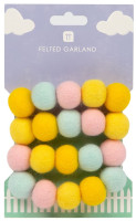 Preview: Springlike garland with felt balls 2m