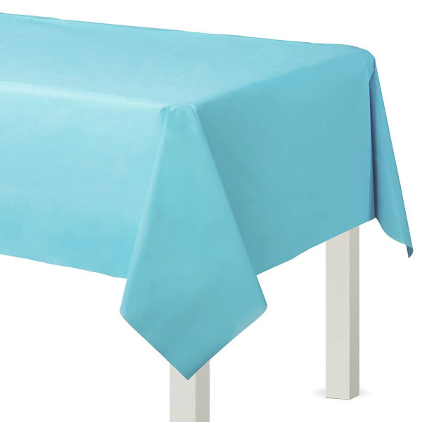 Foil tablecloth in azure blue 137x247cm
