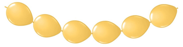 8 złotych balonów na girlandy 3m