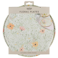 Preview: 8 Blooming Life paper plates 25cm