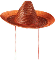 Sombrero sombrero paja naranja 48cm