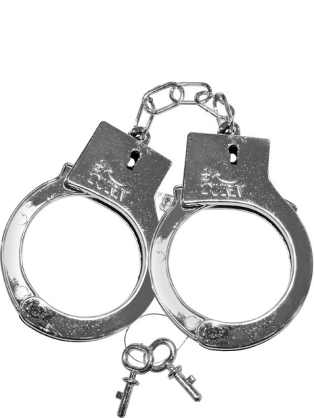 Metal handcuffs with key