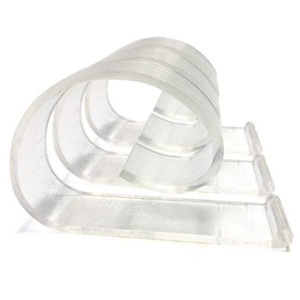 24 transparent plastic table clamps