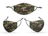 Preview: Mouth nose mask camouflage for children