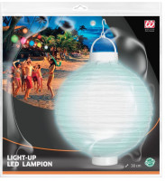 Vorschau: Weißer Lampion mit LED 30cm