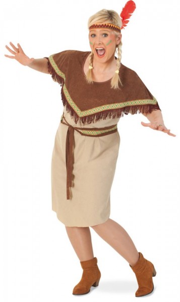 Indian Red Feather Ladies Costume