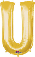 Buchstaben Folienballon U gold 83cm